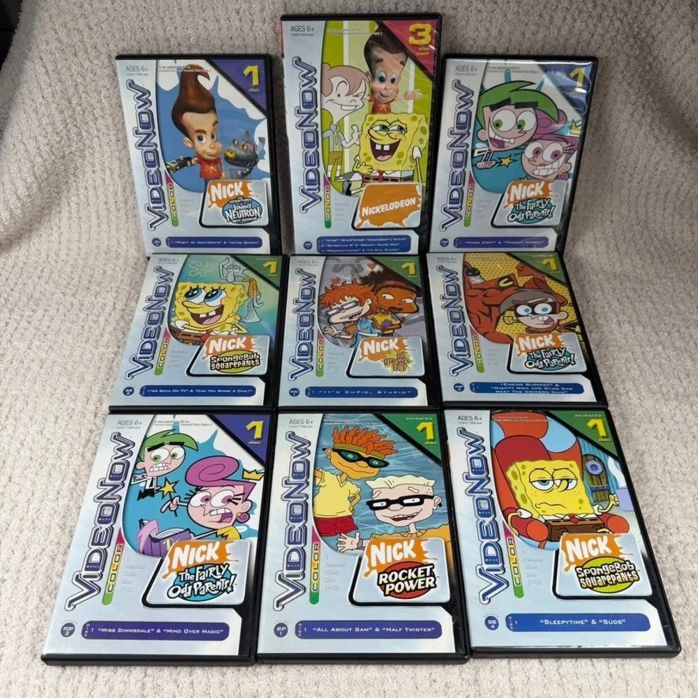 Nickelodeon VideoNow Color PVD 11 Lot SpongeBob Fairly OddParents Jimmy Neutron